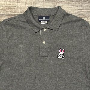 Psycho Bunny Charcoal Long Sleeve Polo Shirt